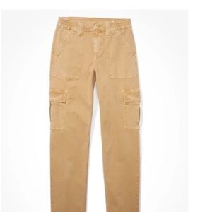 American Eagle Outfitters Khaki Stretch Cargo Straight Pants